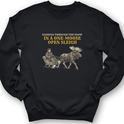 Teddy Roosevelt One Moose Open Sleigh Crewneck