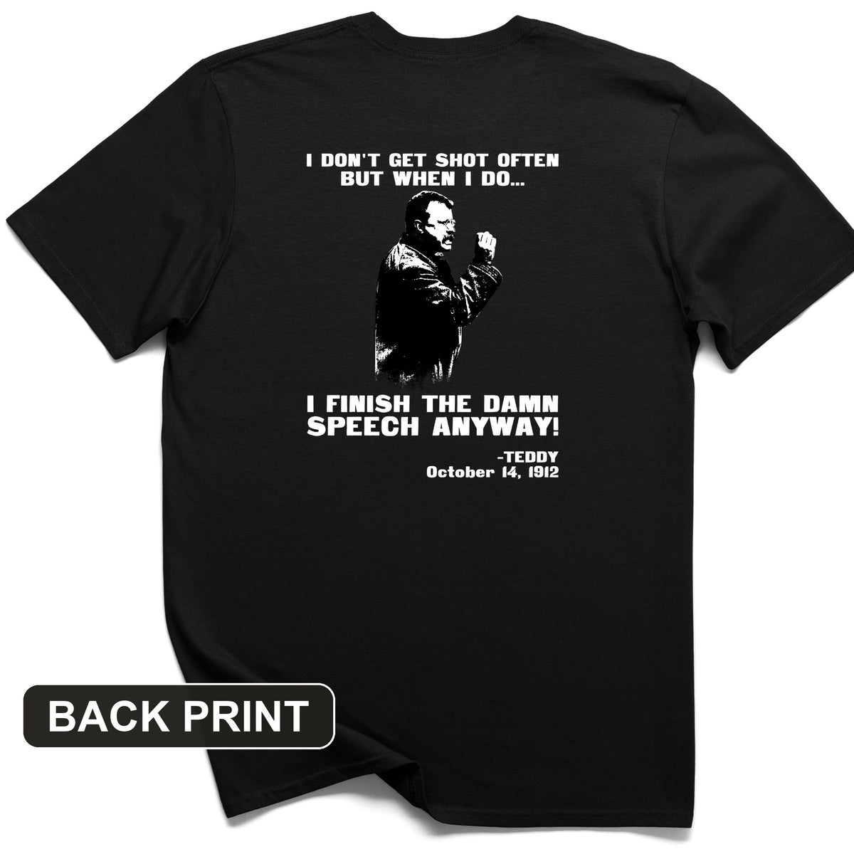 Teddy Speech Back Print T-Shirt
