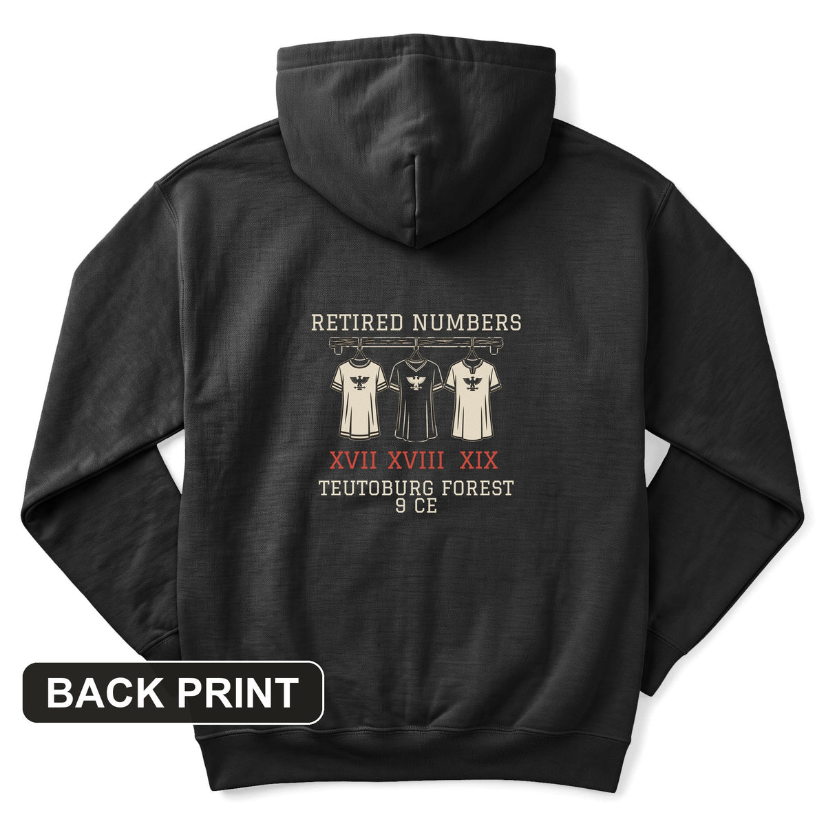Teutoburg Retired Numbers Back Print Hoodie