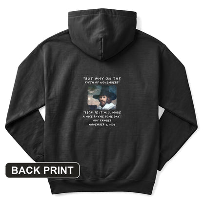The 5th Of November Back Print Hoodie