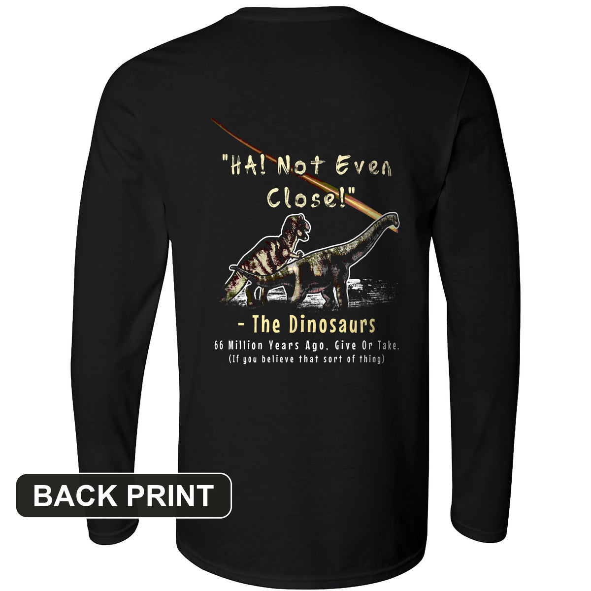 The Dinosaurs Back Print Long Sleeve T-Shirt