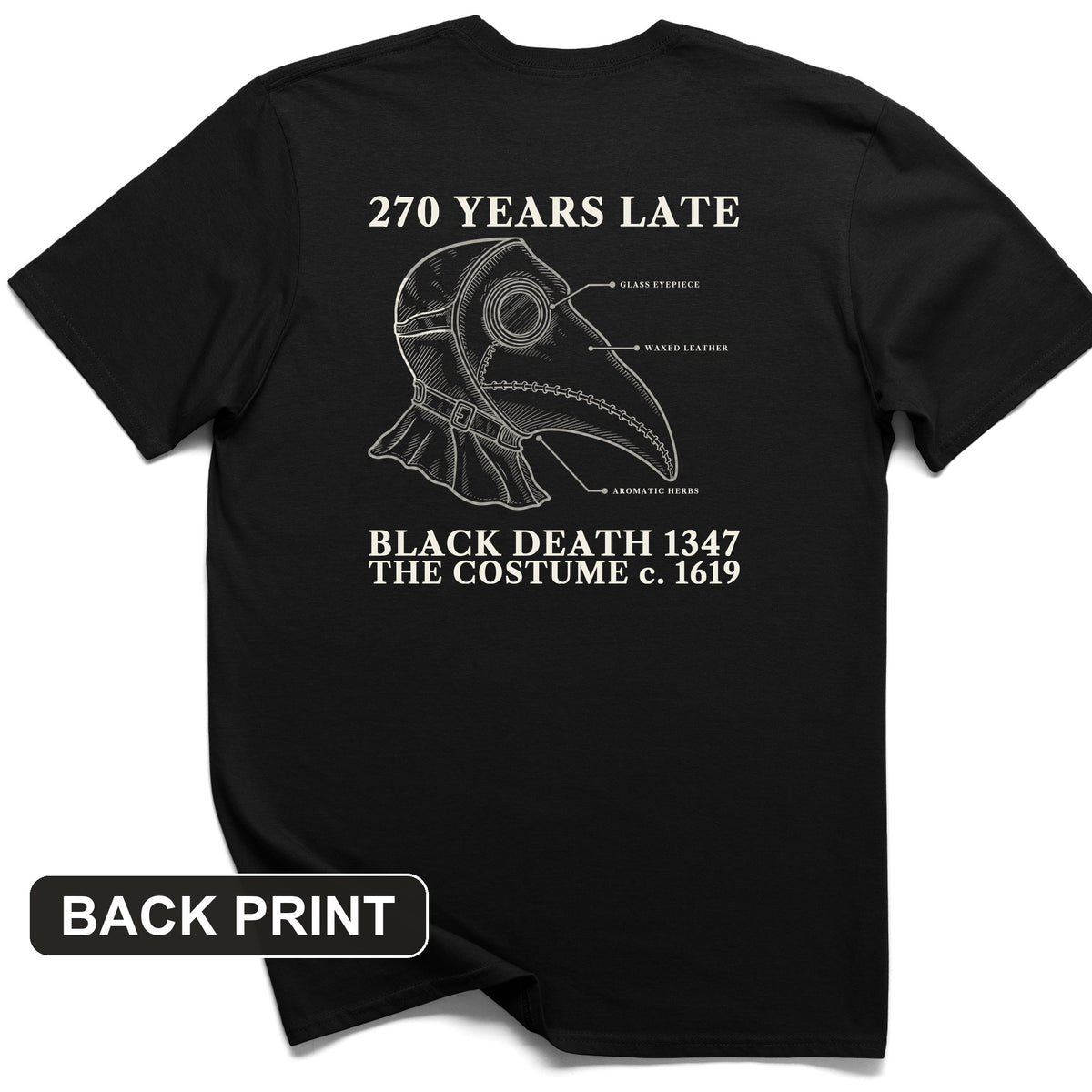 The Mask Is 270 Years Late Back Print T-Shirt