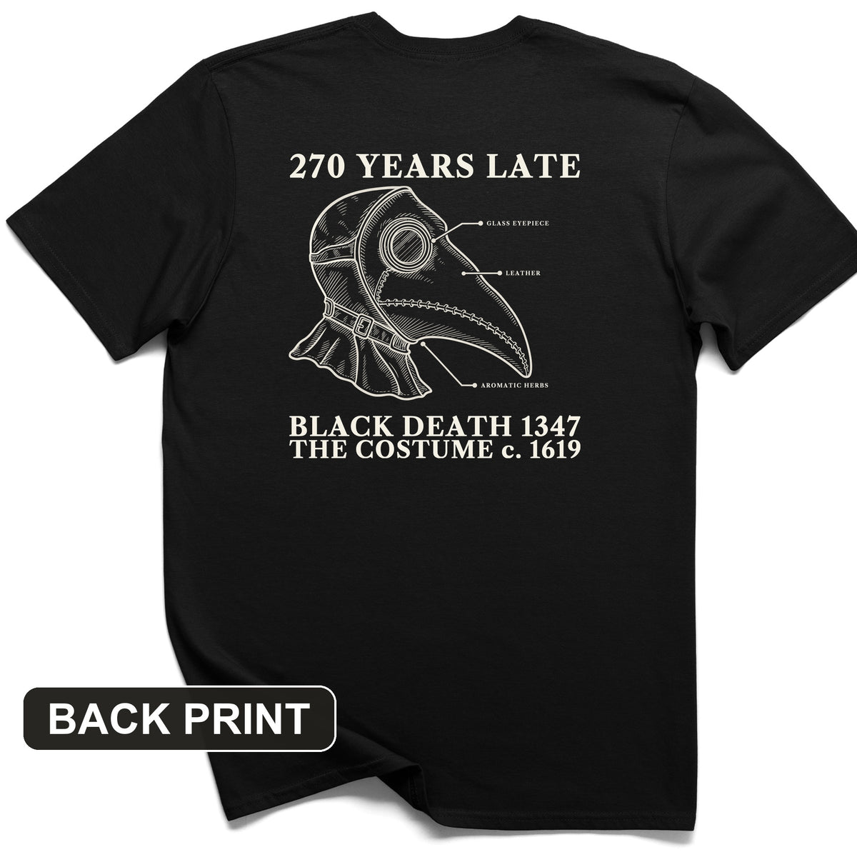 The Mask Is 270 Years Late Back Print T-Shirt
