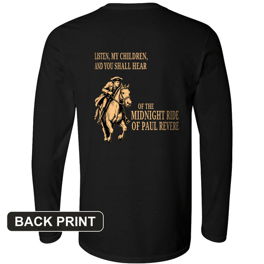 The Midnight Ride Back Print Long Sleeve T-Shirt