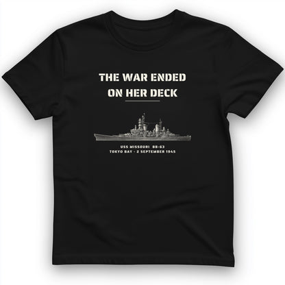 The War Ended On Her Deck T-Shirt