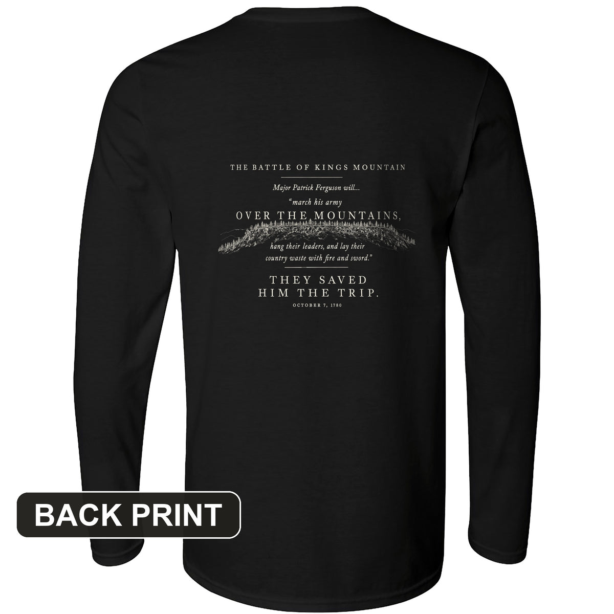 They Saved Him The Trip Back Print Long Sleeve T-Shirt