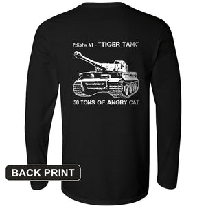 Tiger Tank Back Print Long Sleeve T-Shirt