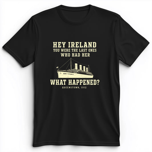 Titanic "What Happened" Queenstown 1912 Premium Tee