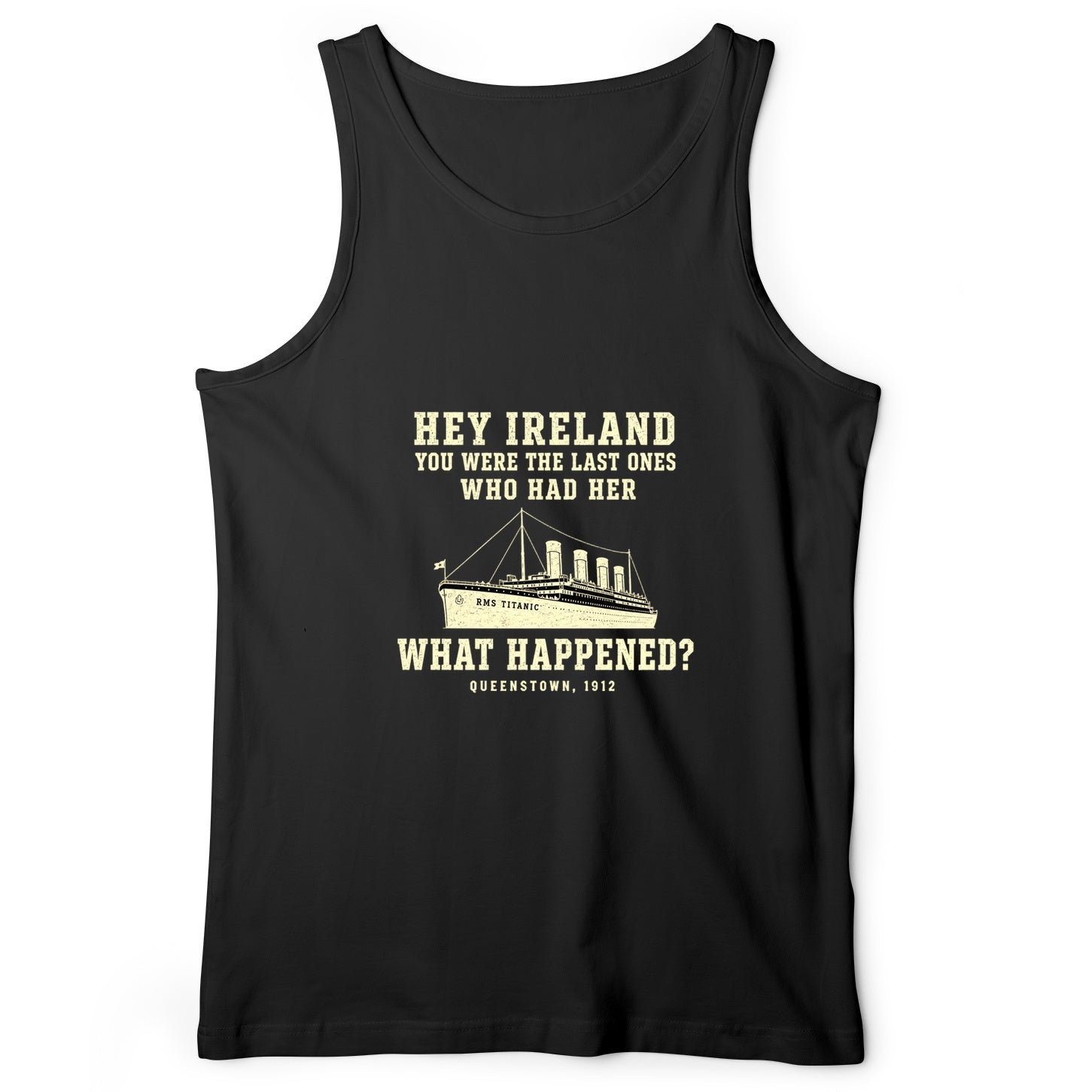 Titanic "What Happened" Queenstown 1912 Tank Top