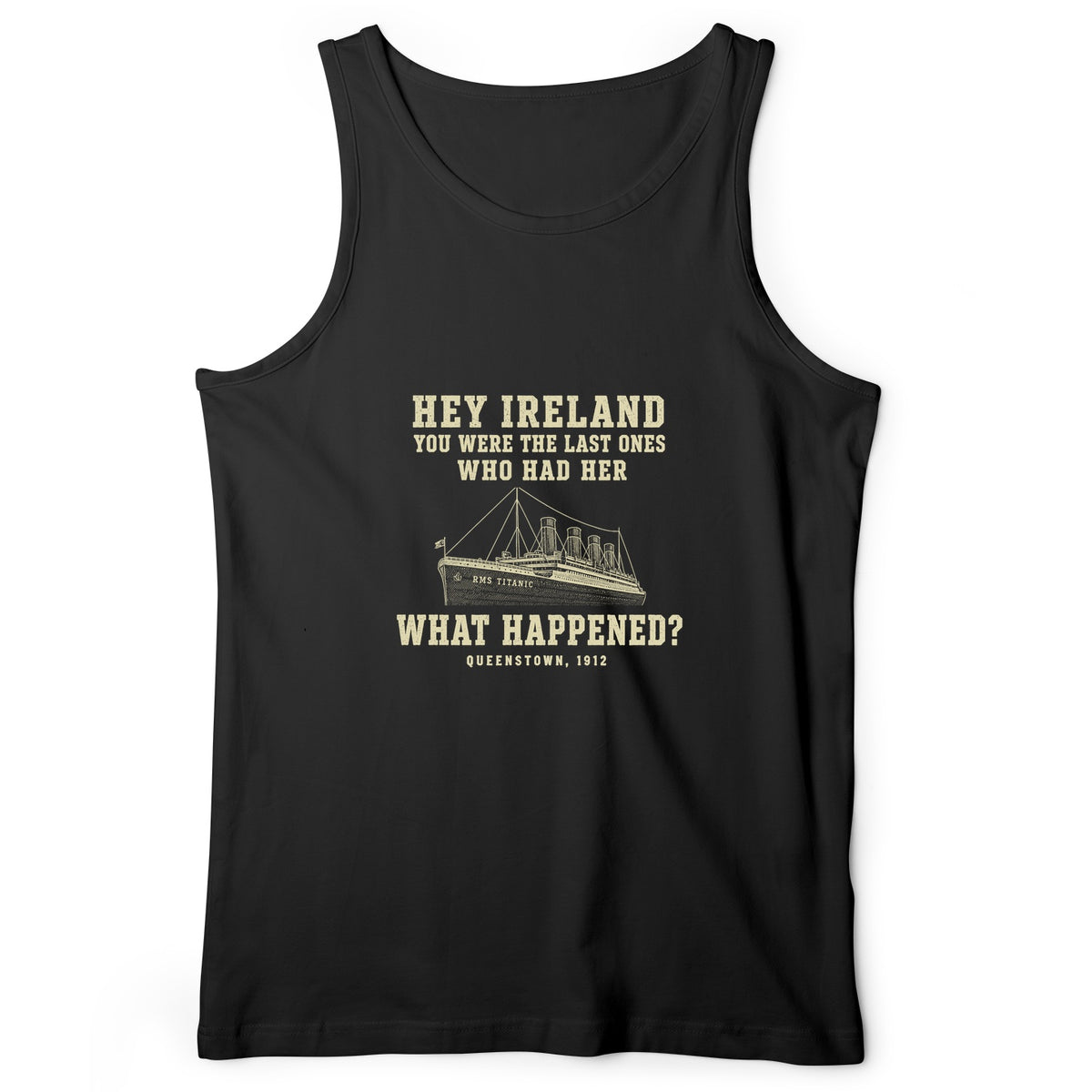 Titanic "What Happened" Queenstown 1912 Tank Top
