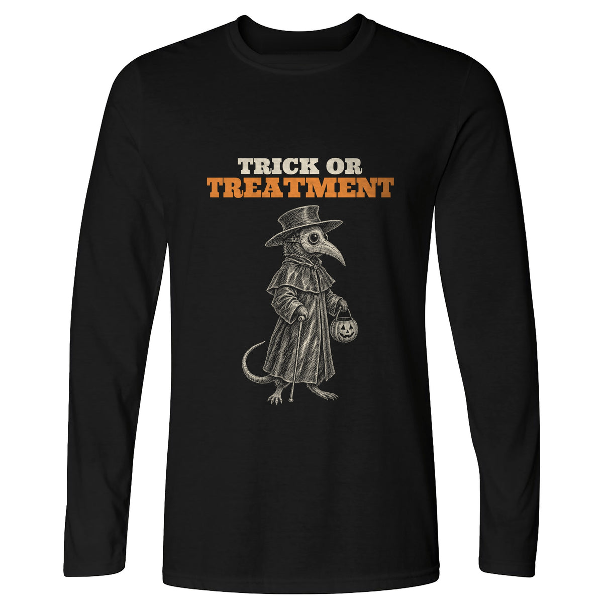 Trick Or Treatment Plague Rat Long Sleeve T-Shirt