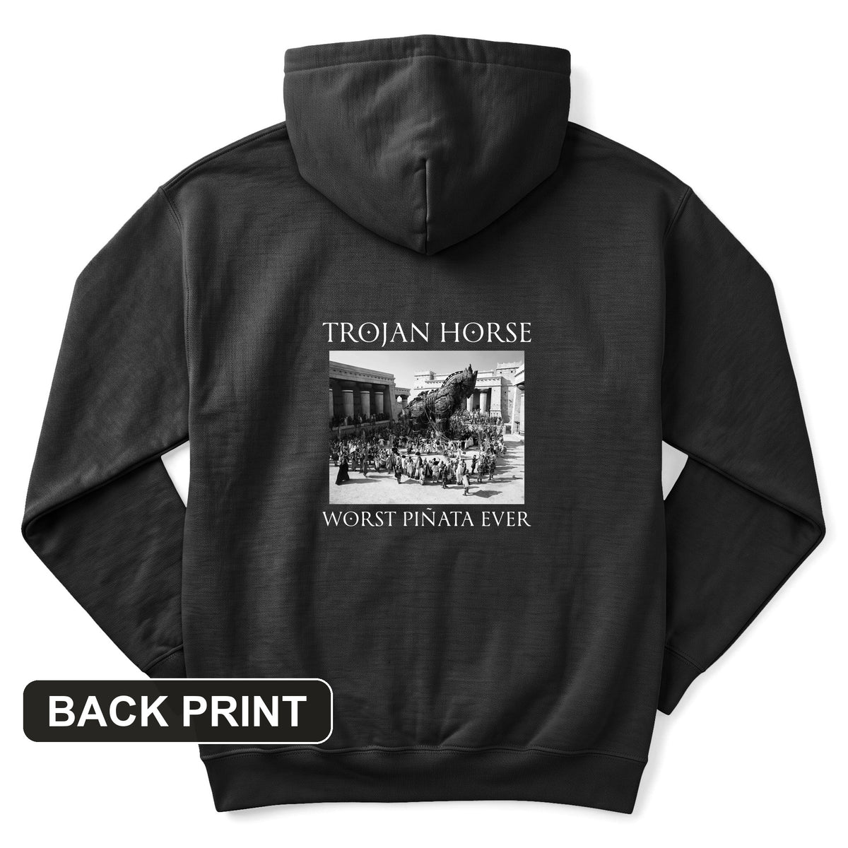 Trojan Horse Pinata Back Print Hoodie