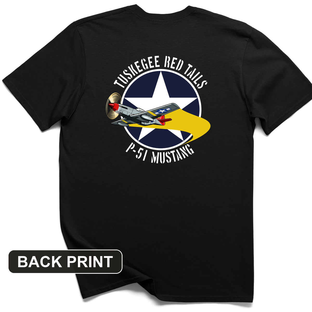 Tuskegee Red Tails Back Print T-Shirt