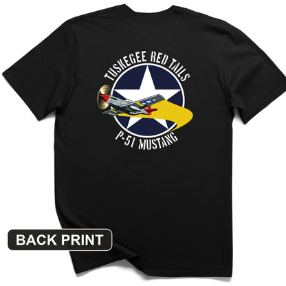 Tuskegee Red Tails Back Print T-Shirt