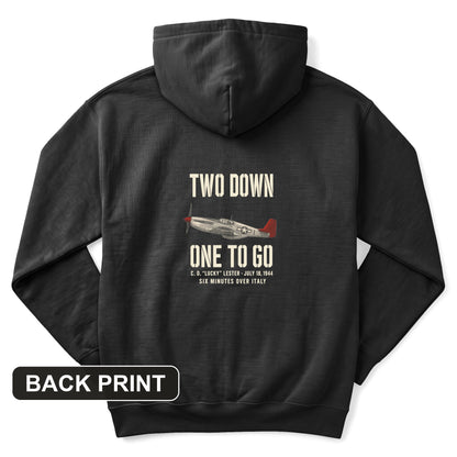 Two Down One To Go Back Print Hoodie