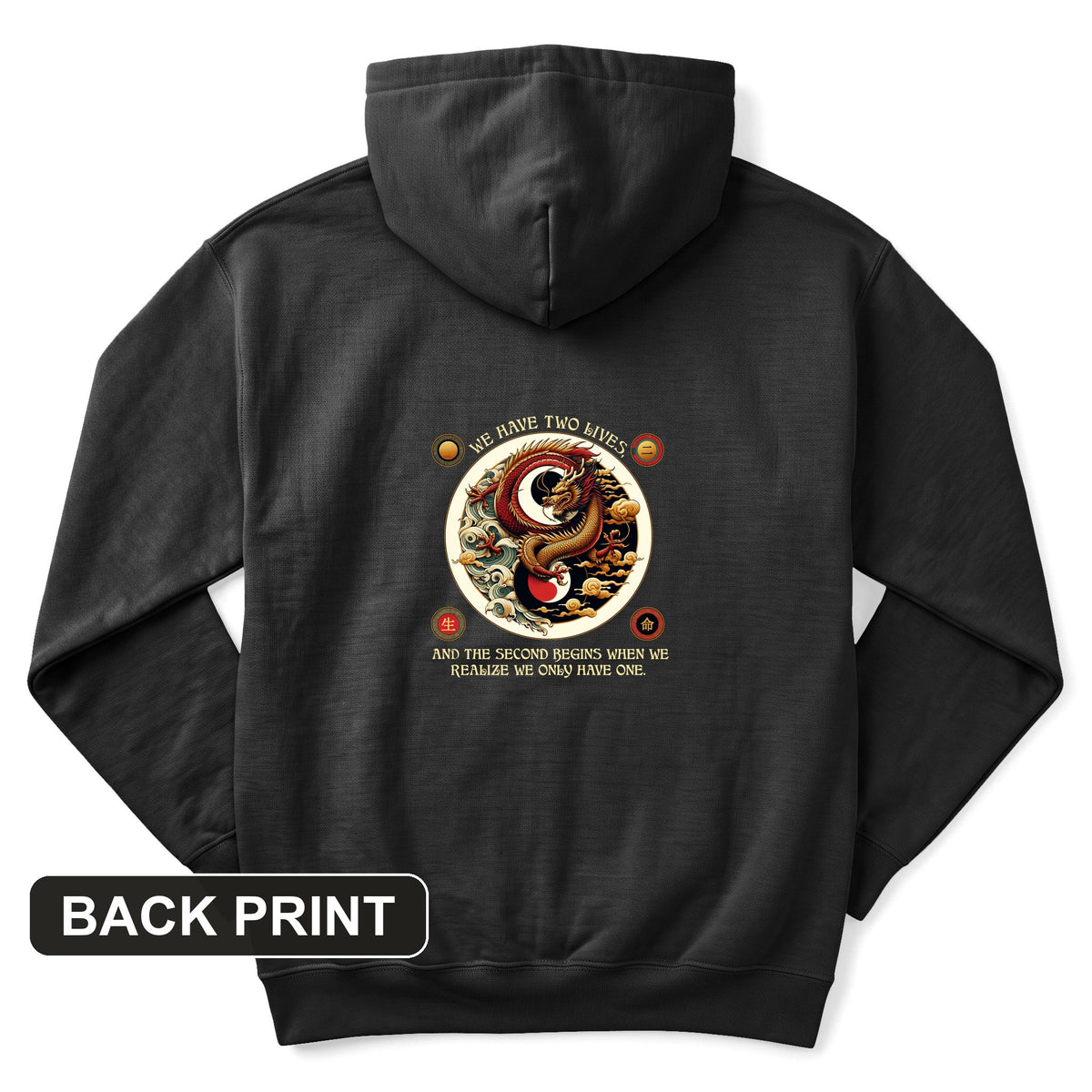Two Lives Back Print Hoodie