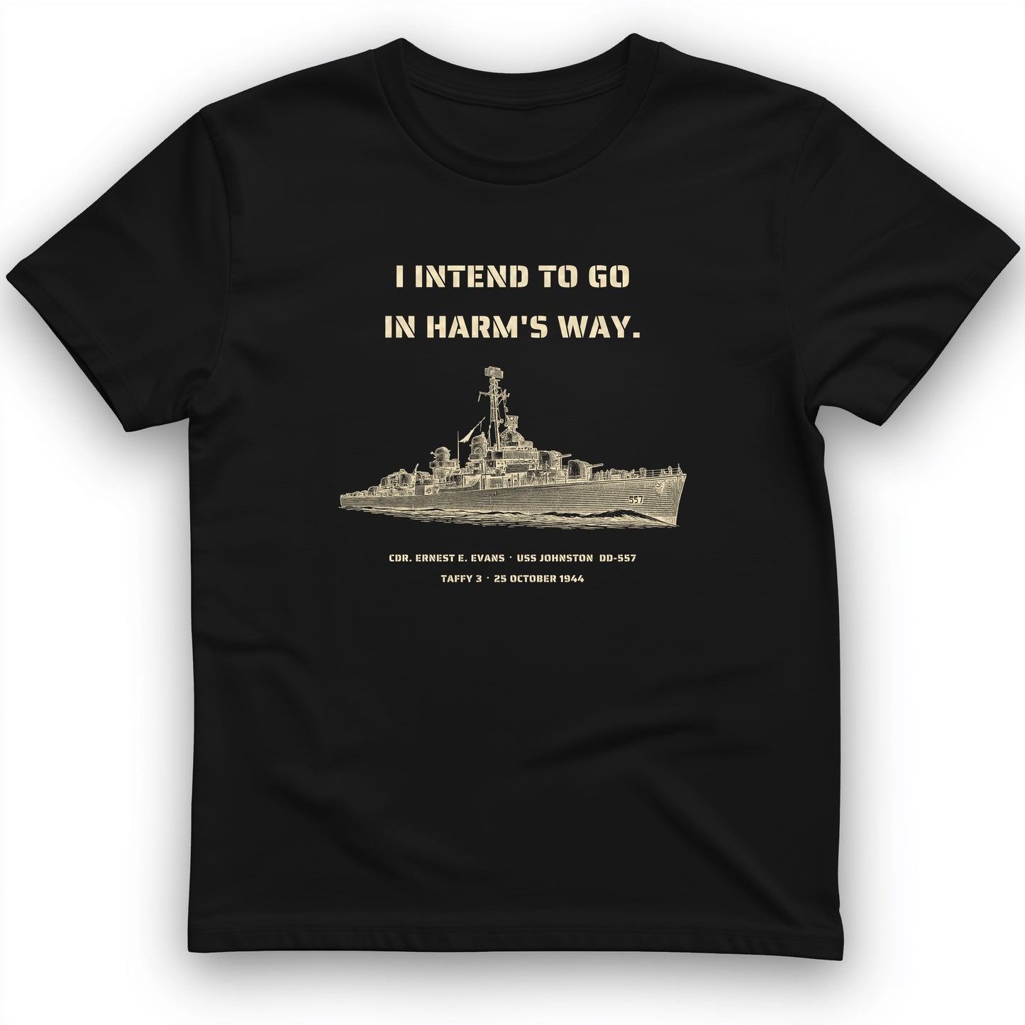 USS Johnston In Harms Way T-Shirt