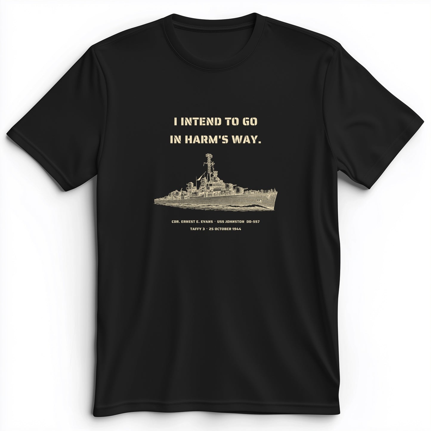 USS Johnston In Harms Way Premium Tee