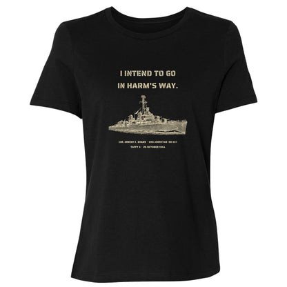 USS Johnston In Harms Way Women's T-Shirt