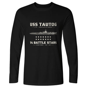 USS Tautog 14 Battle Stars Long Sleeve T-Shirt