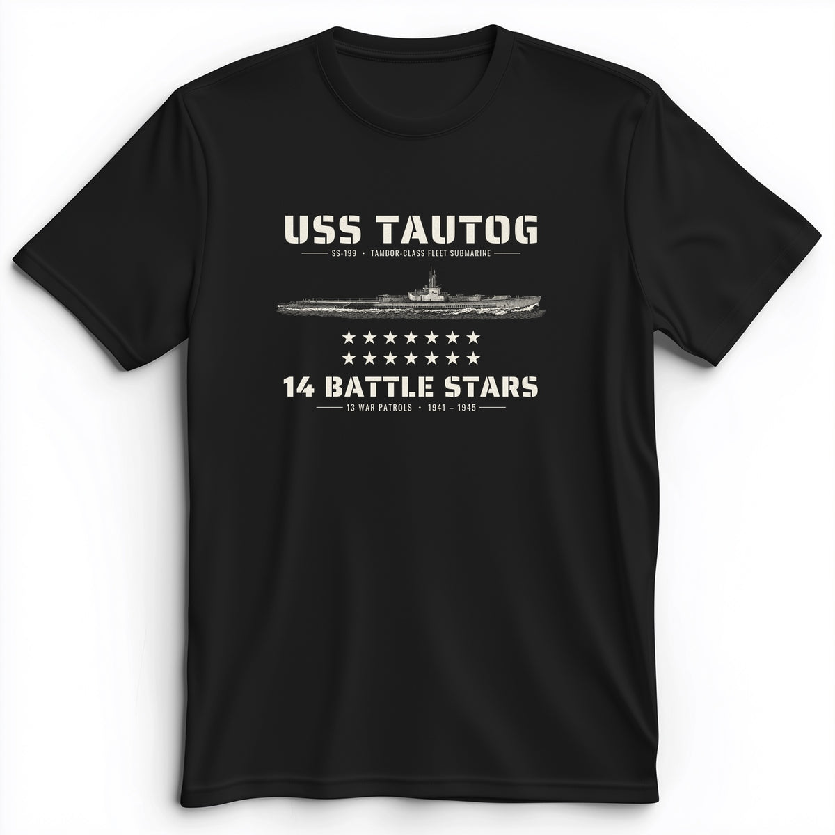 USS Tautog 14 Battle Stars Premium Tee