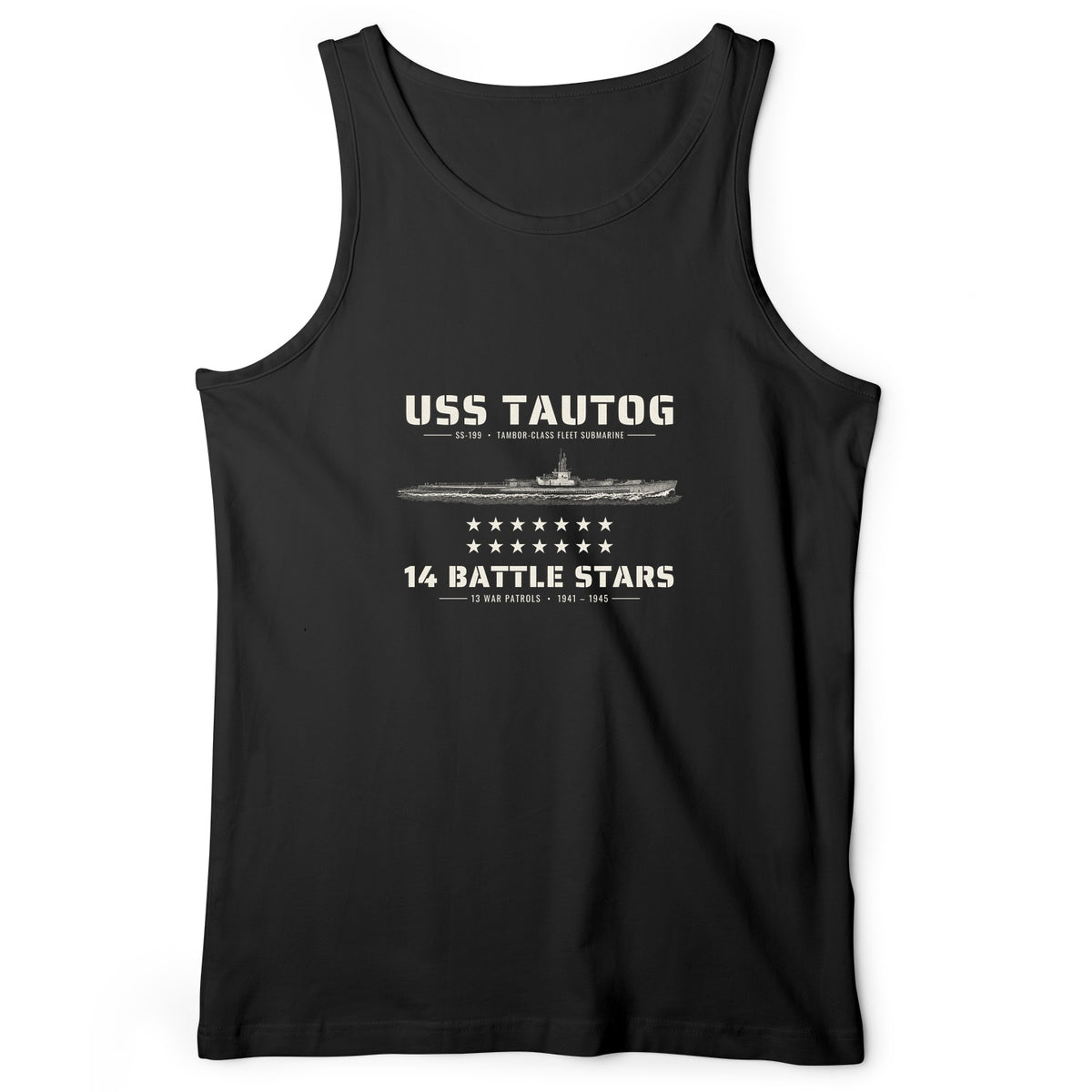 USS Tautog 14 Battle Stars Tank Top