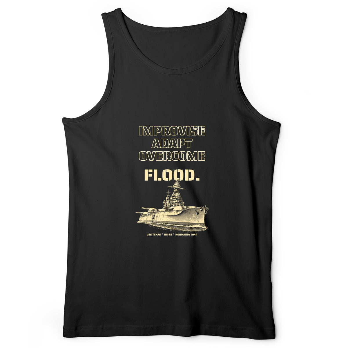 USS Texas - Improvise Adapt Overcome Flood Tank Top