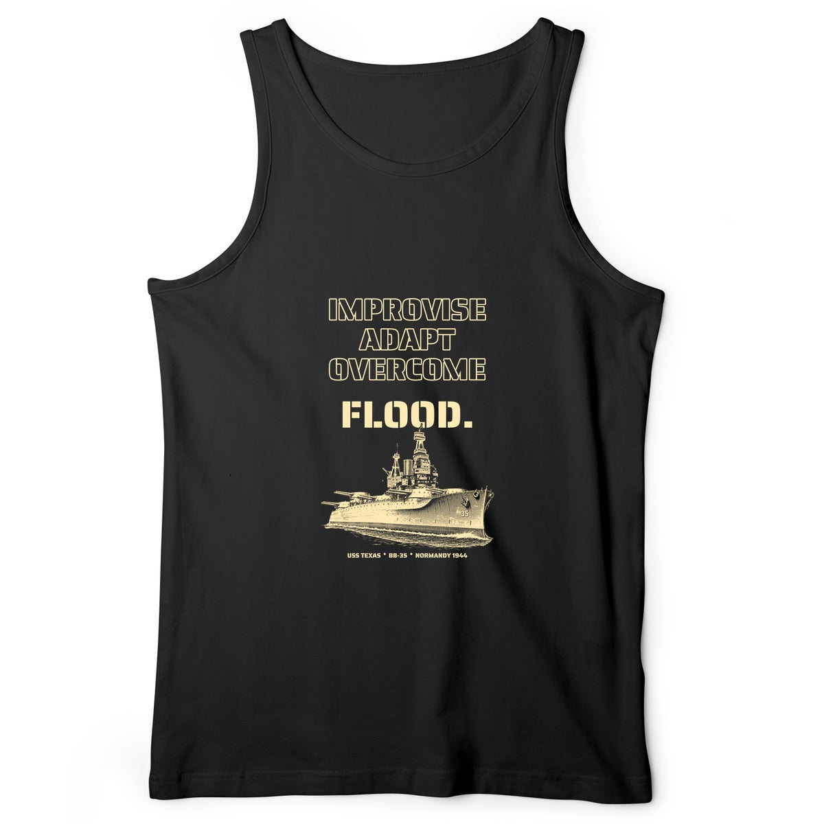 USS Texas - Improvise Adapt Overcome Flood Tank Top