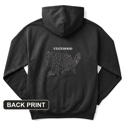 US Statehood Back Print Hoodie
