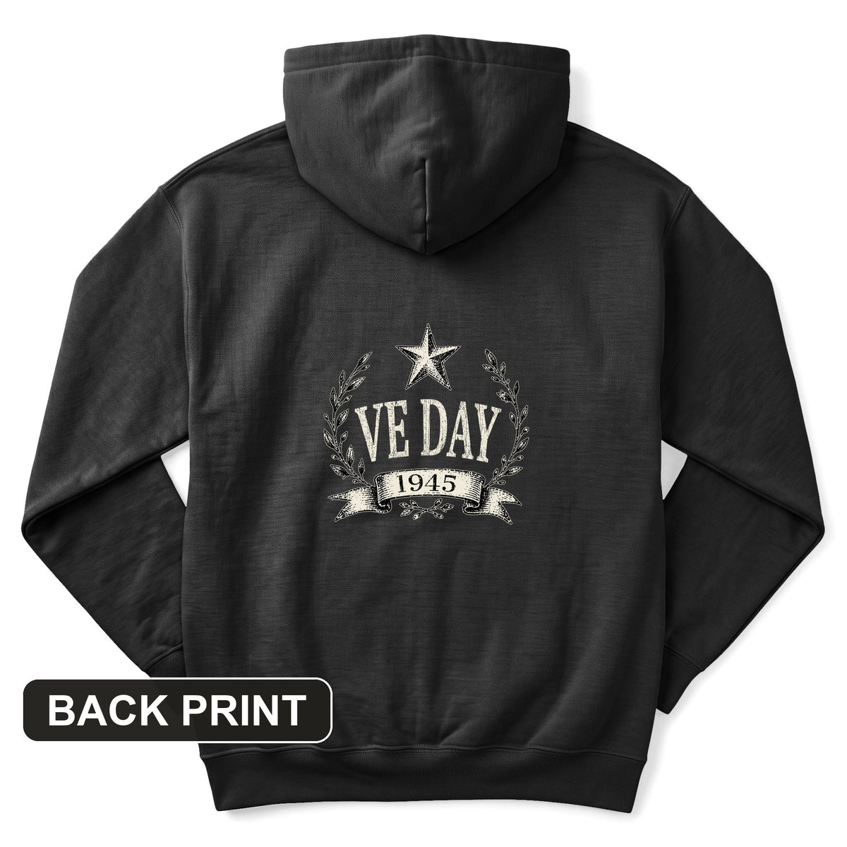 VE Day 1945 Back Print Hoodie