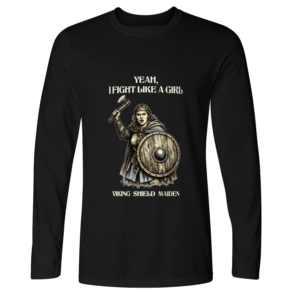 Viking Shield Maiden Long Sleeve T-Shirt