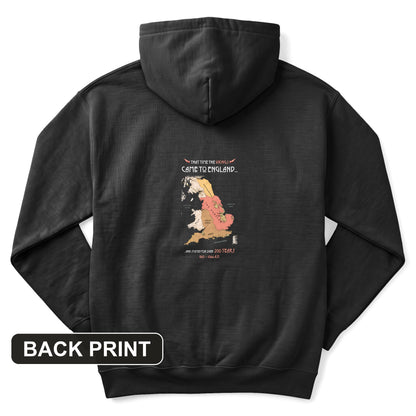 Vikings In England Back Print Hoodie