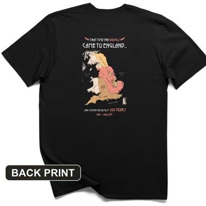 Vikings In England Back Print T-Shirt