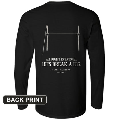 Wallendas Back Print Long Sleeve T-Shirt