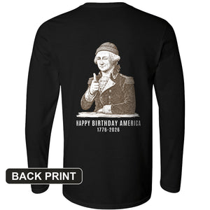 Washington Beanie Back Print Long Sleeve T-Shirt