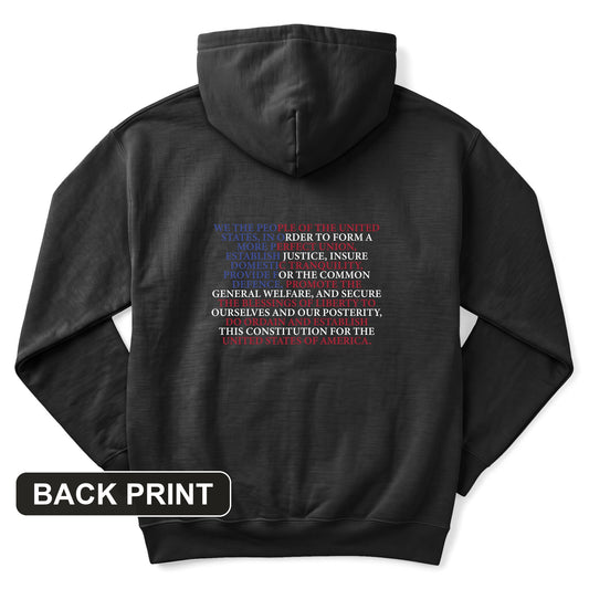 We The People Flag Back Print Hoodie