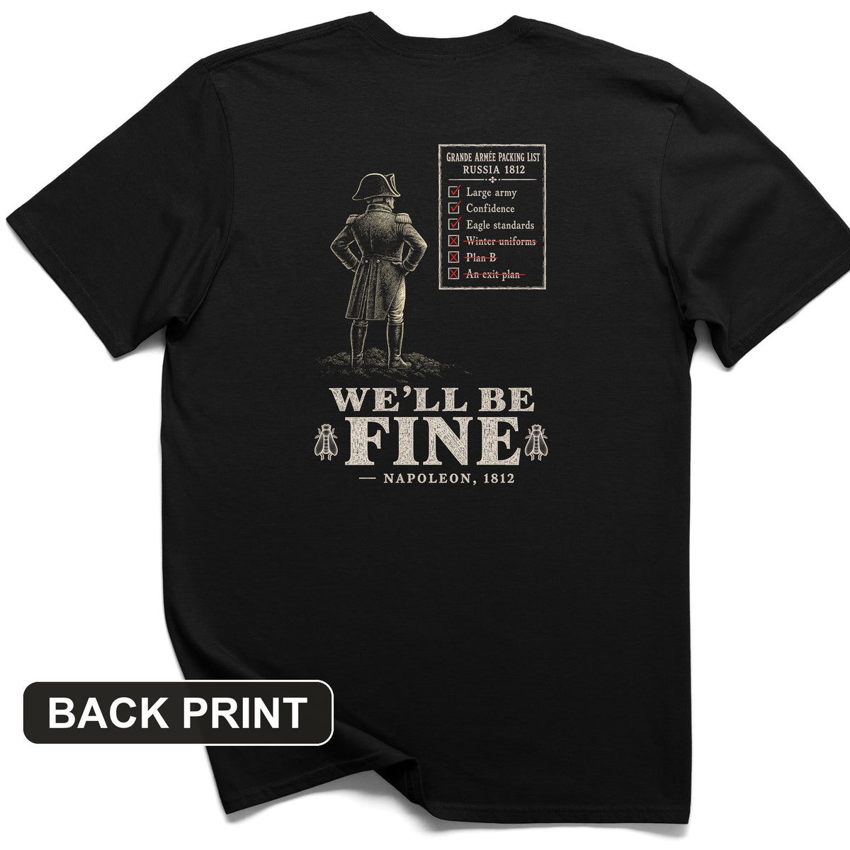We'll Be Fine Back Print T-Shirt