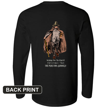 Wishing You The Christmas Back Print Long Sleeve T-Shirt