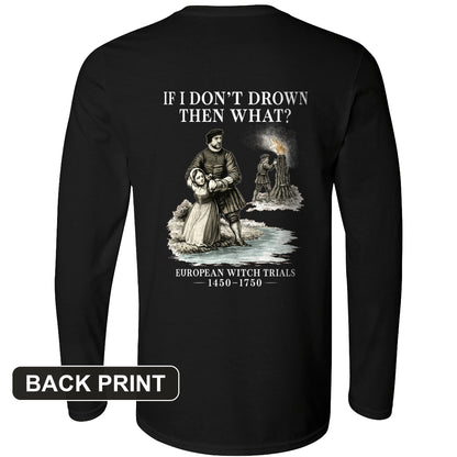 Witch Back Print Long Sleeve T-Shirt