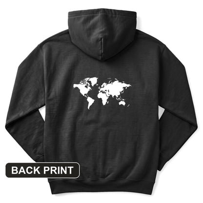 World Map Back Print Hoodie