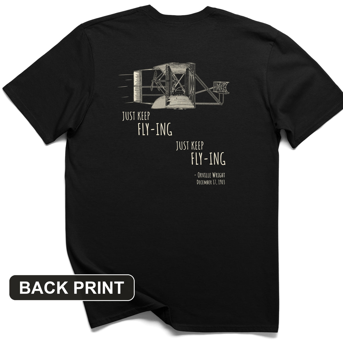 Wright Brothers Back Print T-Shirt