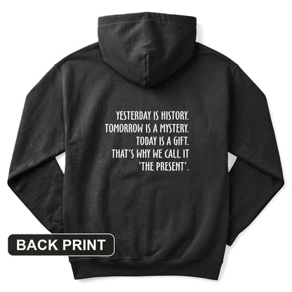 Yesterday Is History Back Print Hoodie