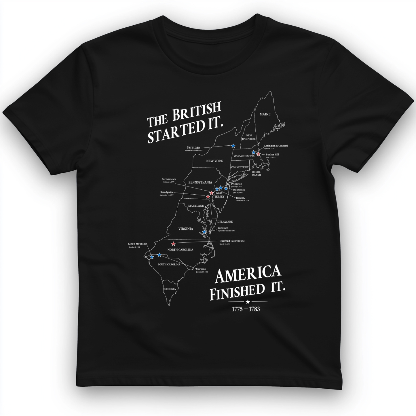 Revolutionary War Map T-Shirt
