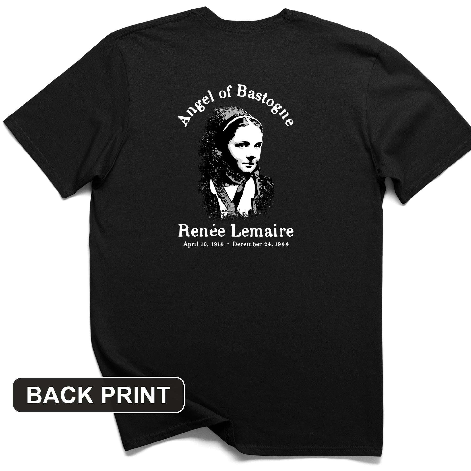 Angel of Bastogne Back Print T-Shirt