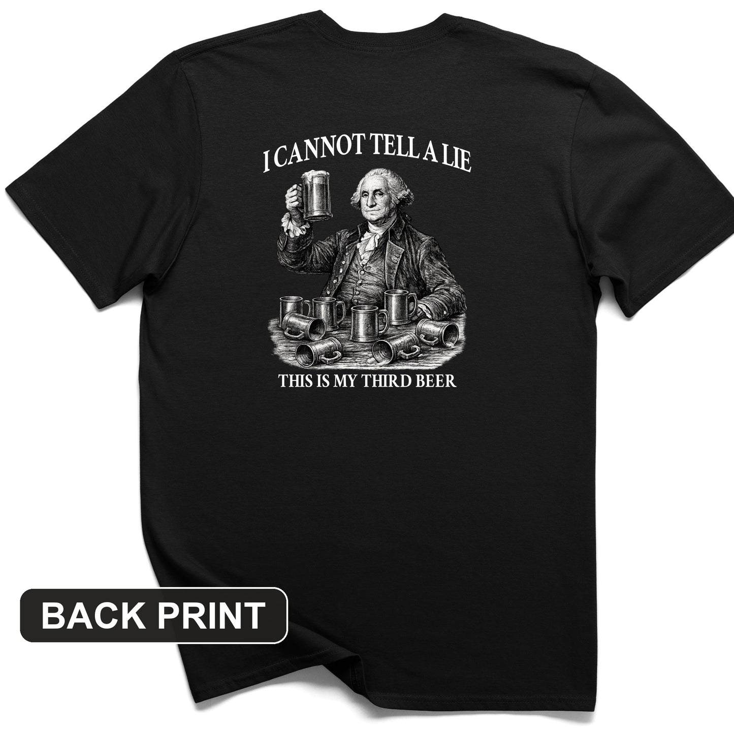 Cannot Tell a Lie Back Print T-Shirt
