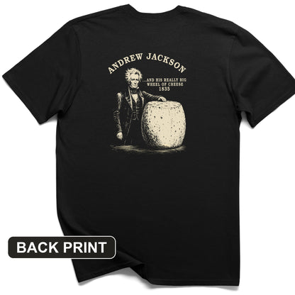 Cheese Wheel Back Print T-Shirt