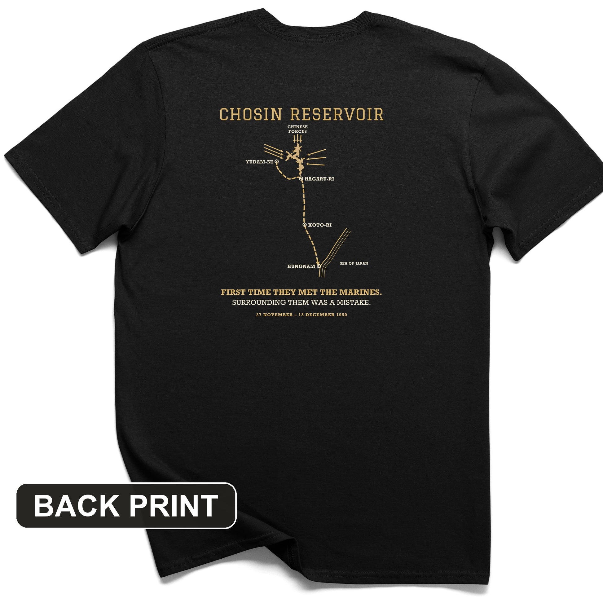 Chosin Reservoir Back Print T-Shirt