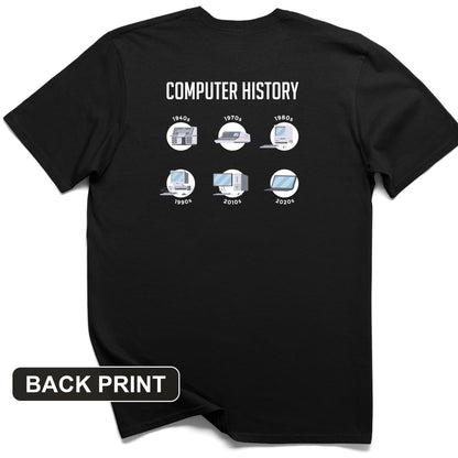 Computer History Back Print T-Shirt