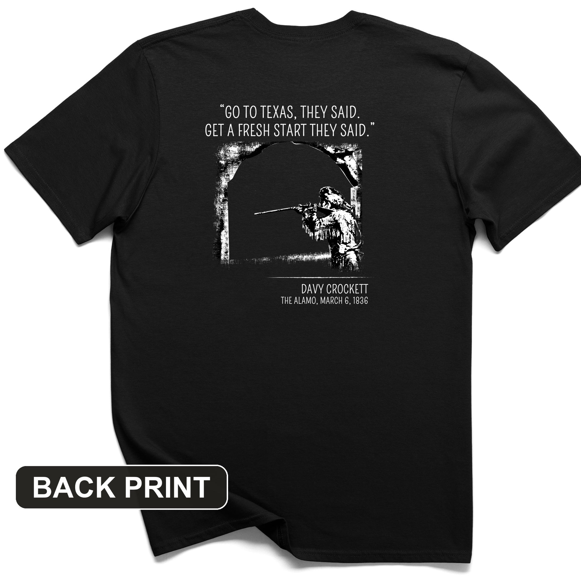 Davy Crockett Back Print T-Shirt