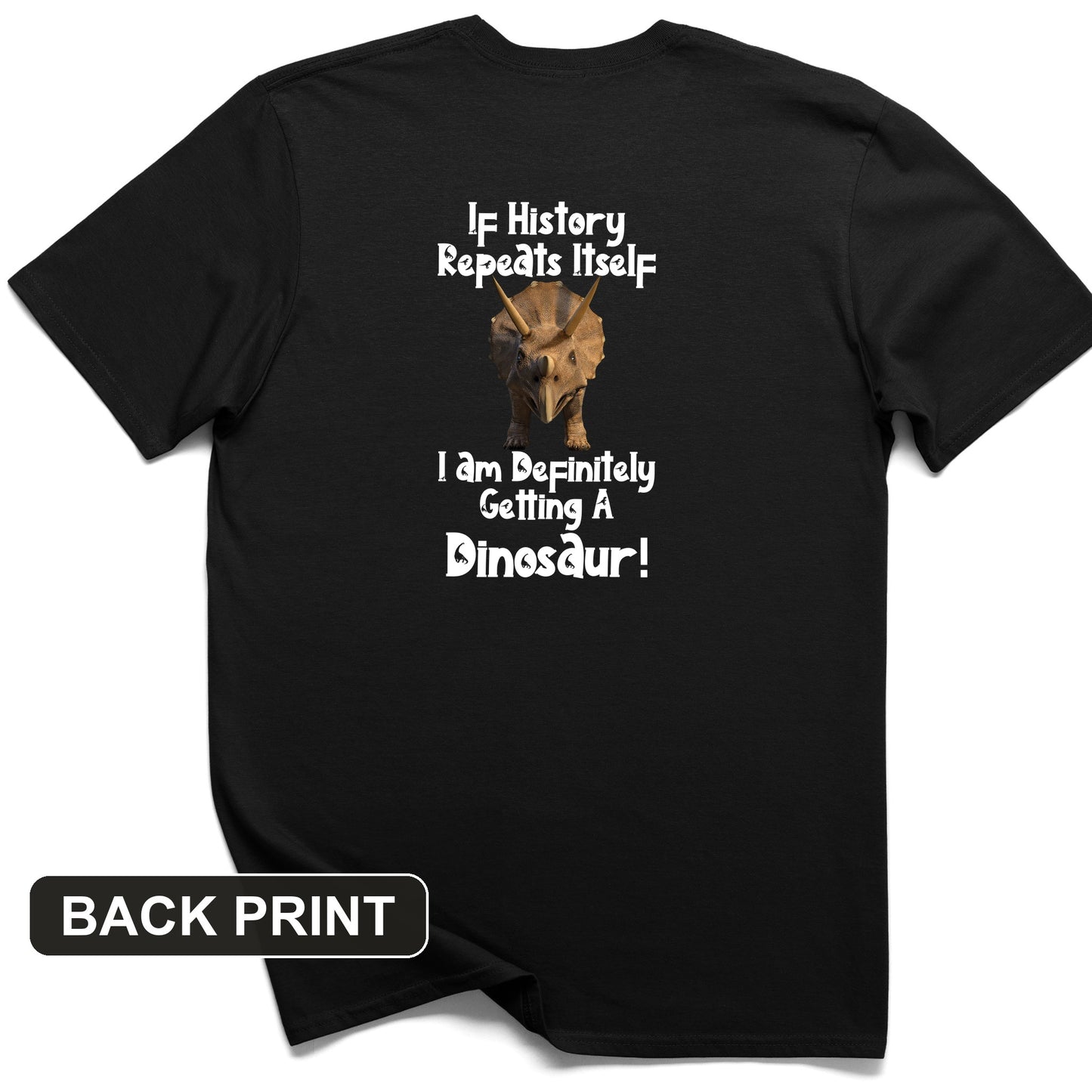 Dinosaur Back Print T-Shirt